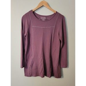 Soft Surroundings Women's Purple Long Sleeve Tunic Top Size S